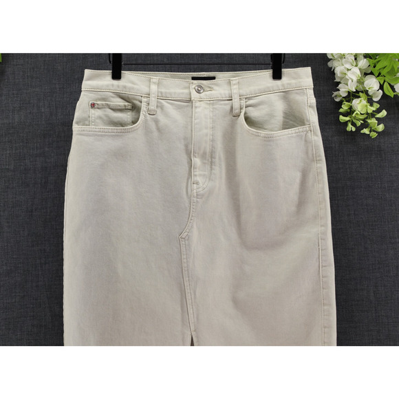 Hudson Jeans Reconstructed Denim Sheath Midiskirt on Cement Sz 32 - Picture 3 of 11